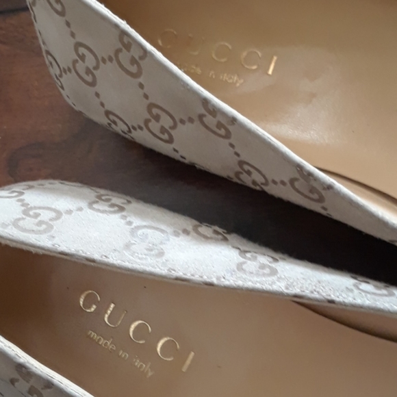 GUCCI..VINTAGE..SQUARE TOE LOGO LOAFER - Picture 3 of 7
